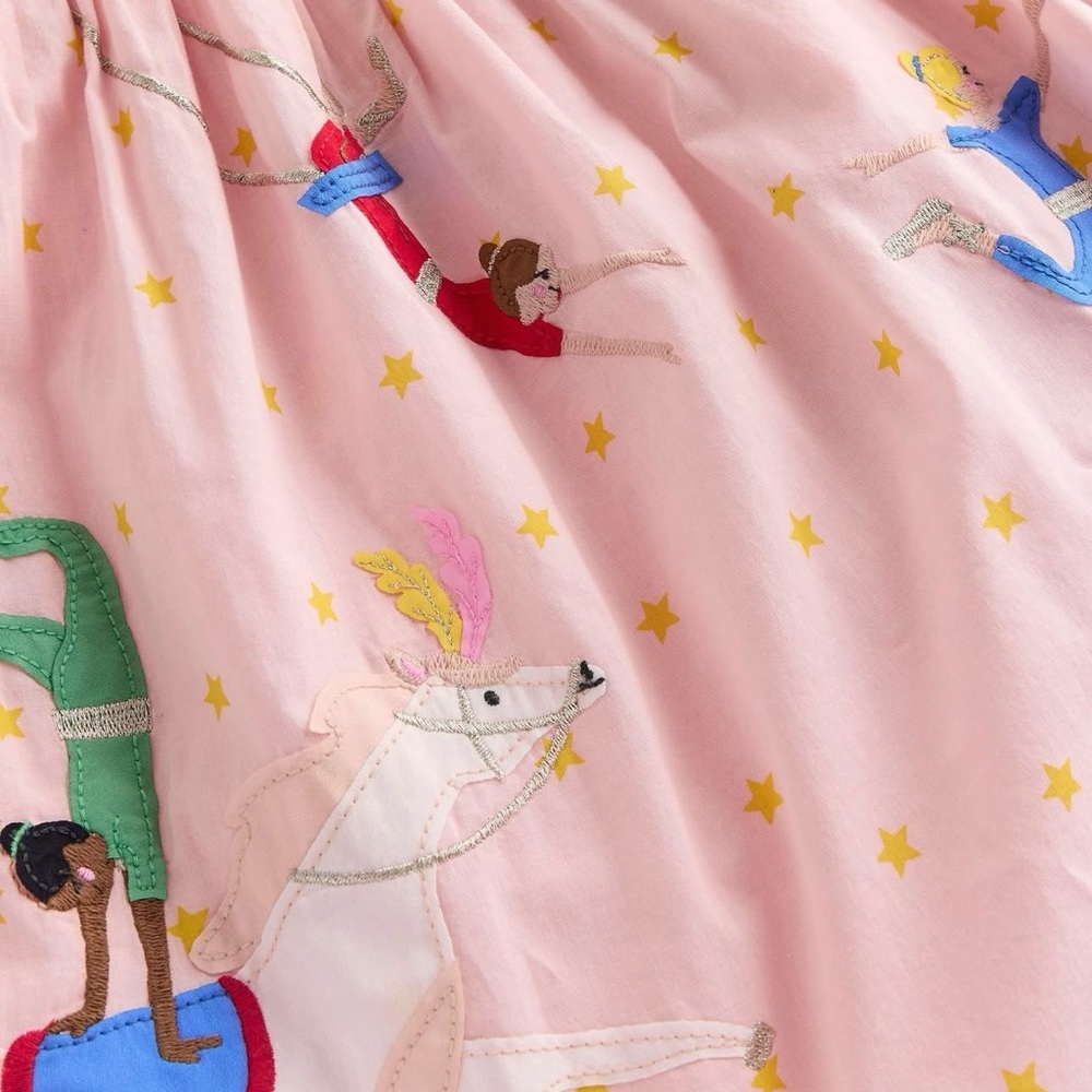 Mini Boden Pink Dress with Circus Print - Picture 4 of 5